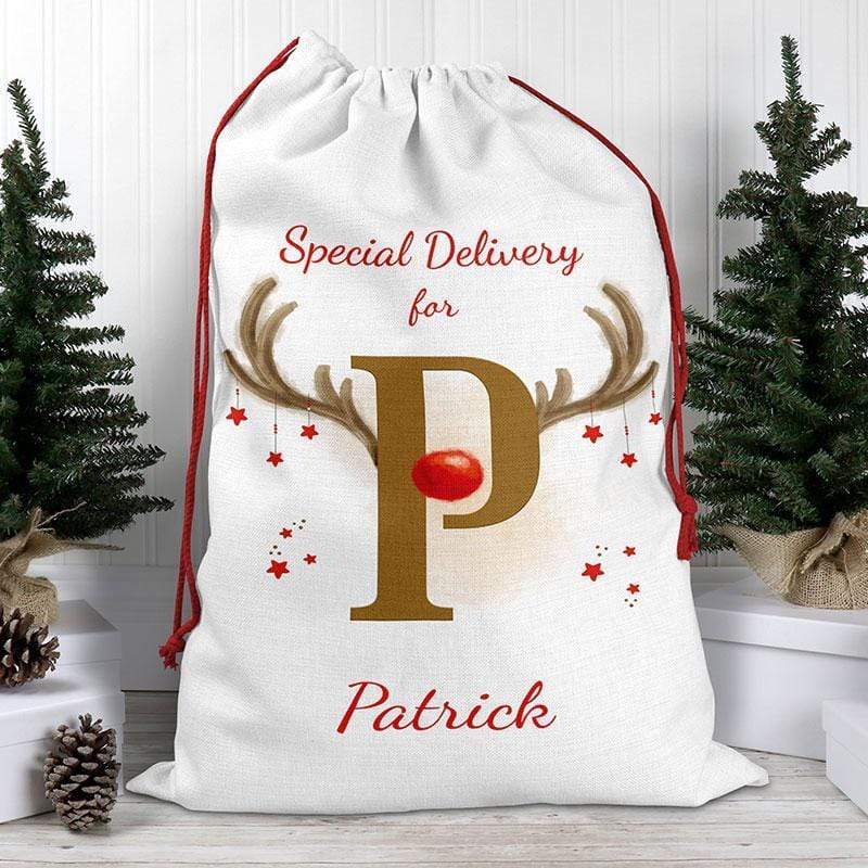 Alphabet Initial Santa Sack